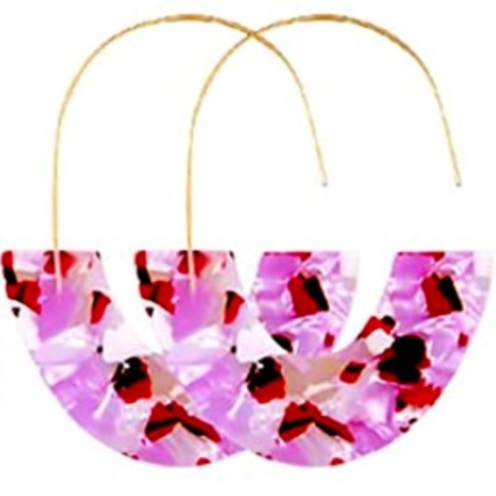Pink & Red Acrylic Earrings